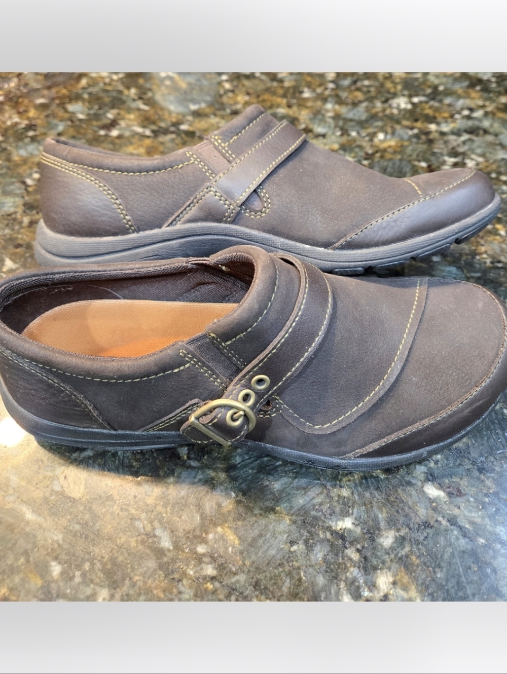 Merrell Women's Dassie Buckle Shoes in Brown Leather Size 8 - Picture 4 of 9